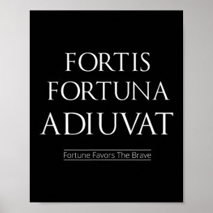 Póster Fortis Fortuna Adiuvat Favorece A Los Valientes
