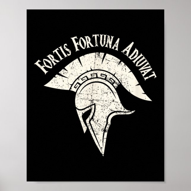 Póster Fortis Fortuna Adiuvat Favorece el tatuaje (Frente)