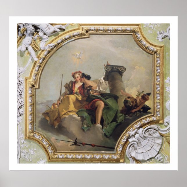 Póster Fortitude and Justice, from the 'Sala Capitolare' (Frente)