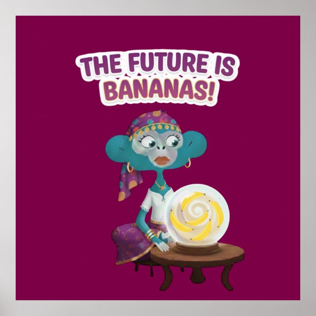 Póster Fortune teller monkey (Frente)