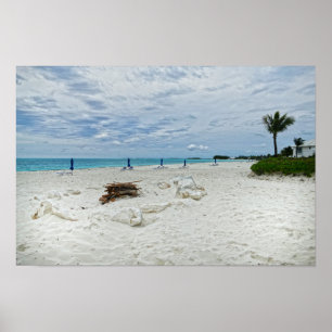 Póster Foso de Fuego de la Playa de las Bahamas
