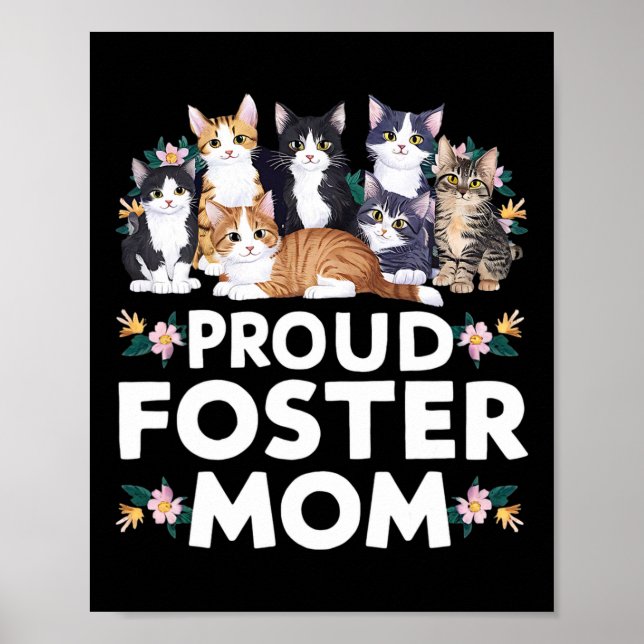 Póster Foster Cat Adopte a la Orgullosa Madre (Frente)