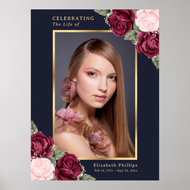 Póster Fotación azul roja de la celebración del Rótulo fu (Frente)