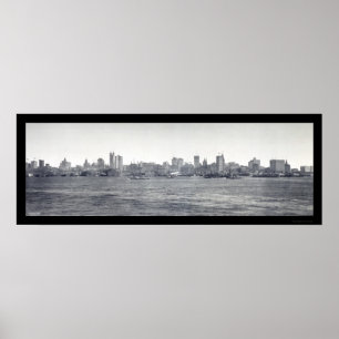 Póster Foto 1900 del horizonte de Nueva York