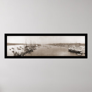 Póster Foto 1905 de la regata de Harvard Yale