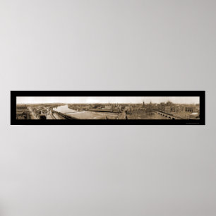 Póster Foto 1906 de Rochester NY Birdseye