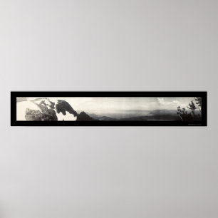 Póster Foto 1906 del panorama del lago Tahoe CA