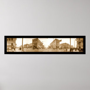 Póster Foto 1907 de la calle de Boise Idaho