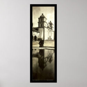 Póster Foto 1908 de la misión de Santa Barbara