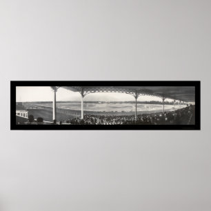 Póster Foto 1908 del circuito de carreras de Santa Anita