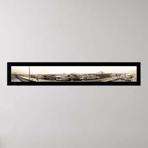 Póster Foto 1909 de la costa de Galveston