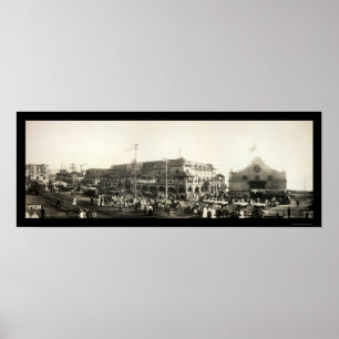 Póster Foto 1910 de la gente de Redondo Beach