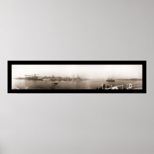 Póster Foto 1911 de Vallejo del patio de marina de la