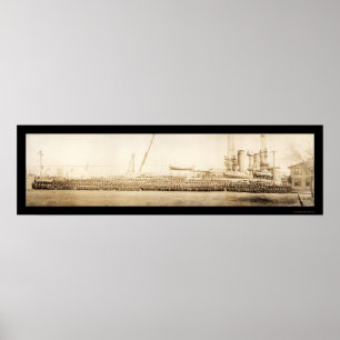 Póster Foto 1912 del equipo de USS Utah