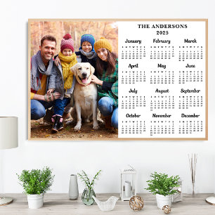 Póster Foto 2025 Calendario personalizado de Año Nuevo de