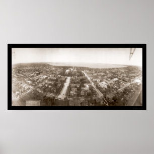 Póster Foto aérea 1908 de los WI de Madison