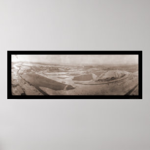 Póster Foto aérea de acero de Indiana de 1908