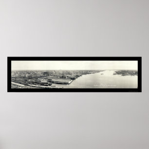 Póster Foto aérea de Jacksonville 1921