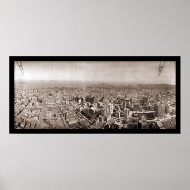 Póster Foto aérea de San Francisco 1908 (Frente)
