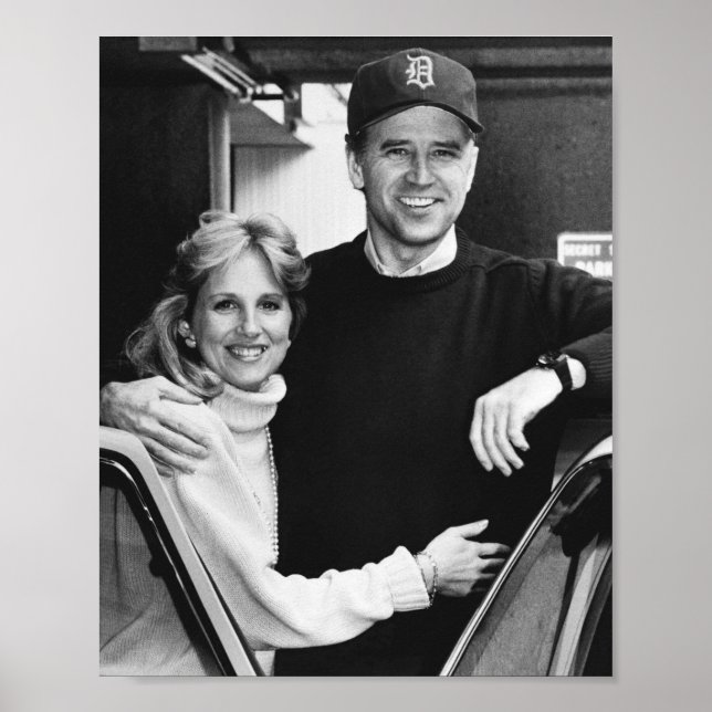 Póster Foto antigua de Joe Biden Jill Biden (Frente)