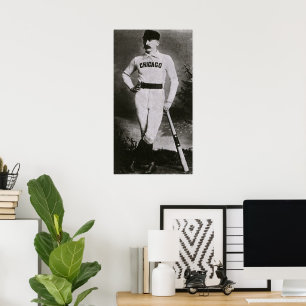 Póster Foto antigua, jugador de béisbol de Chicago