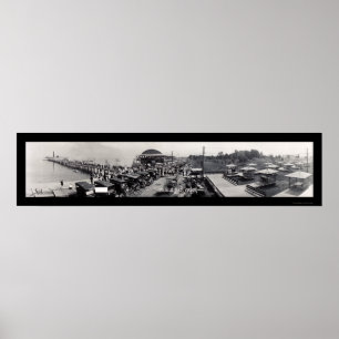 Póster Foto auto 1913 del VA de la playa colonial