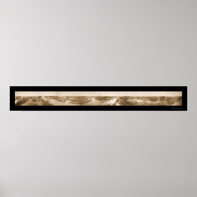 Póster Foto Birdseye De Stockton 1895 (Frente)