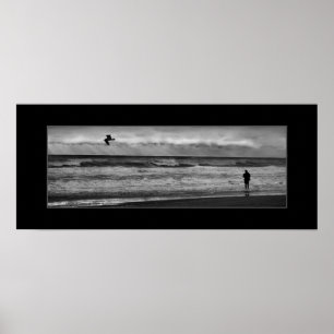 Póster Foto blanco y negro de la pesca
