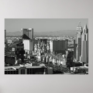 Póster Foto blanco y negro de Las Vegas