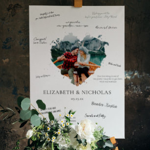 Póster Foto boda   Alternativa del libro de invitados