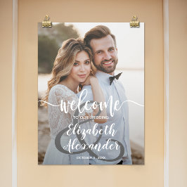 Póster Foto Boda Ampersand Bienvenidos