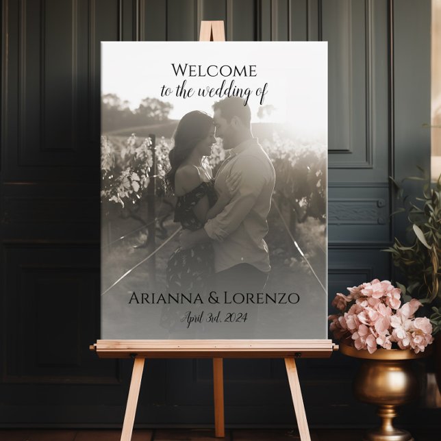 Póster Foto boda de bienvenida signo de caligrafía elegan (Subido por el creador)