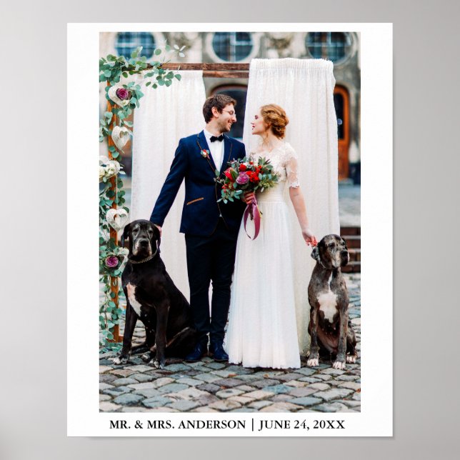 Póster Foto boda de novia y Poster de Groom (Frente)