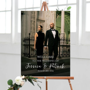 Póster Foto boda signo de bienvenida personalizable compl