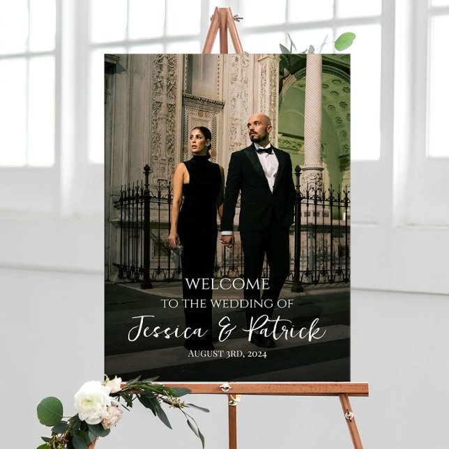 Póster Foto boda signo de bienvenida personalizable compl (Subido por el creador)