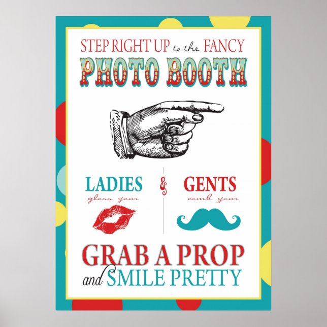 Póster Foto Booth Carnival Circus Birthday R (Frente)