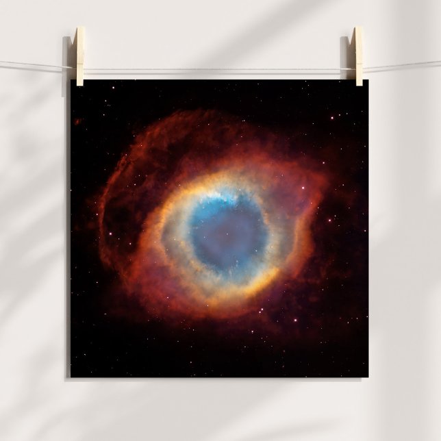 Póster Foto Celestial de Helix Nebula (Helix Nebula Celestial Photo Poster)