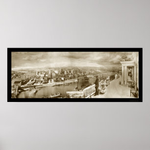 Póster Foto centenaria 1909 de Pittsburgh