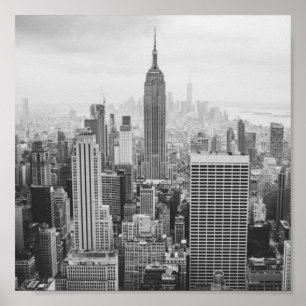 Póster Foto clásica en blanco y negro de Nueva York