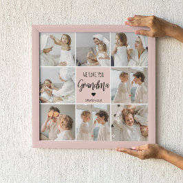 Póster Foto Collage Pink Te Amo La Abuela Mejor Regalo