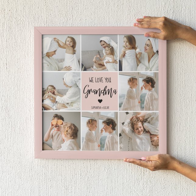 Póster Foto Collage Pink Te Amo La Abuela Mejor Regalo (Subido por el creador)