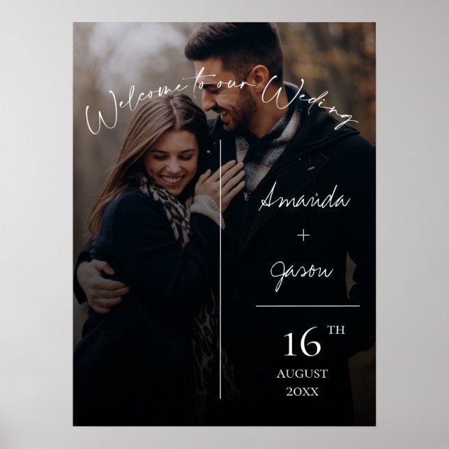 Póster Foto con Texto Superpuesto Bienvenidos a Nuestra B (Frente)