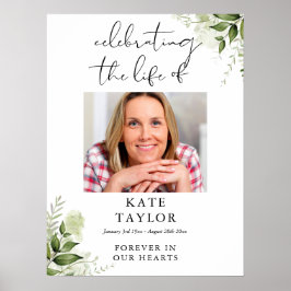 Póster Foto conmemorativa de celebración de la vida con v