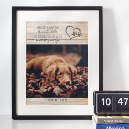 Póster Foto conmemorativa de mascota canina rústica