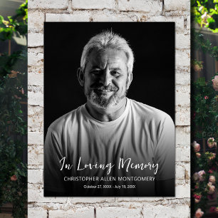 Póster Foto conmemorativa de recuerdo funeral