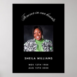 Póster Foto conmemorativa del funeral en blanco negro