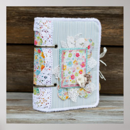 Póster Foto curada impresa de la libreta de raspones con