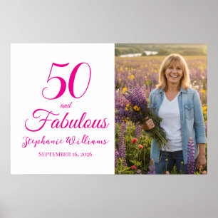 Póster Foto de 50 y fabuloso cumpleaños número 50
