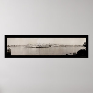 Póster Foto de Albany NY Waterfront 1909