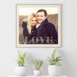 Póster Foto de Amor y Esparkles<br><div class="desc">Diseño fotográfico de sangrado completo. Personalízalo con tu fecha de boda,  nombre de familia o cualquier texto que elijas para una hermosa y única pieza de arte mural.</div>